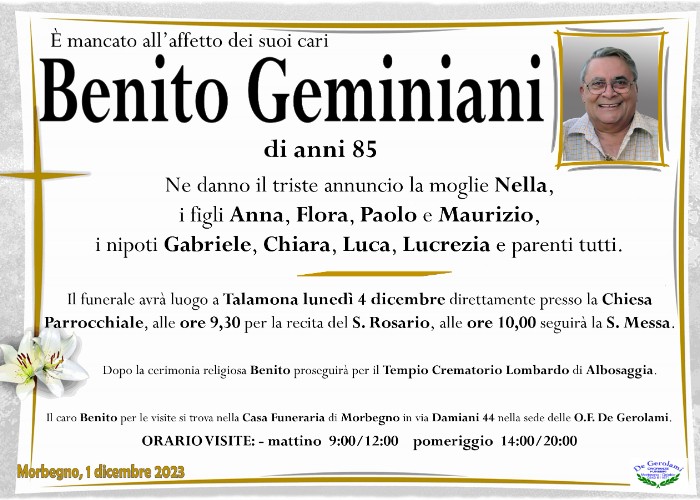 Bnito Geminiani: Immagine Elenchi