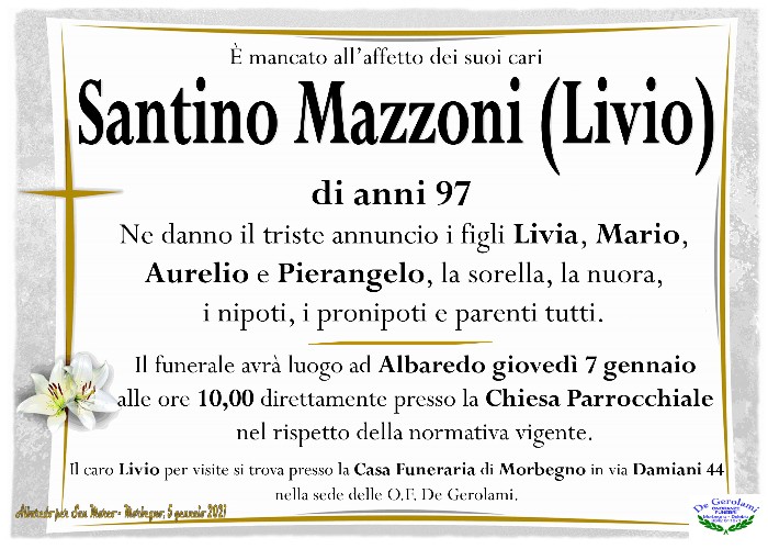 Mazzoni Santino " Livio": Immagine Elenchi