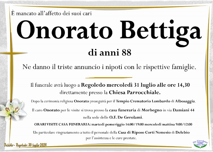 Bettiga Onorato: Immagine Elenchi