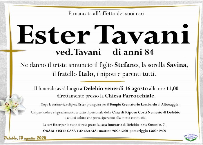 Tavani Ester: Immagine Elenchi