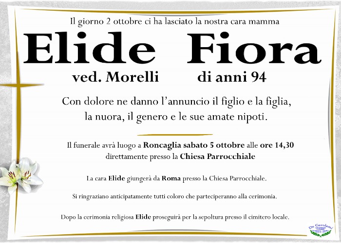 Elide Fiora: Immagine Elenchi