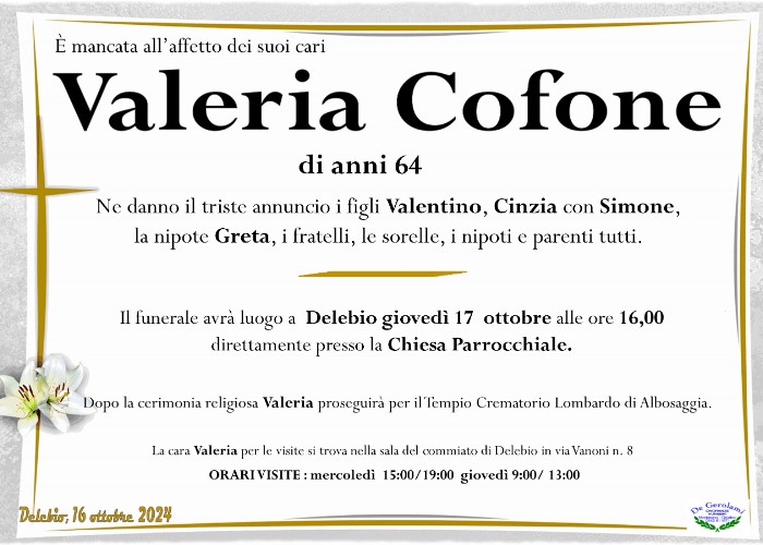 Cofone Valeria: Immagine Elenchi