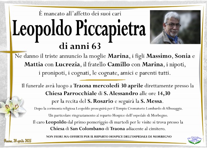 Piccapietra Leopoldo: Immagine Elenchi