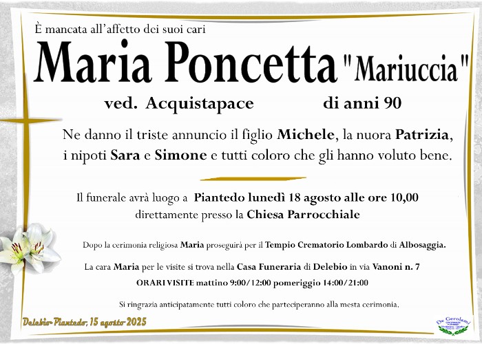 Poncetta Maria: Immagine Elenchi