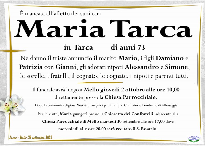 Tarca Maria: Immagine Elenchi