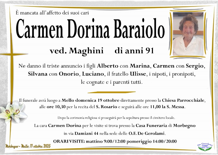 Baraiolo Carmen Dorina: Immagine Elenchi