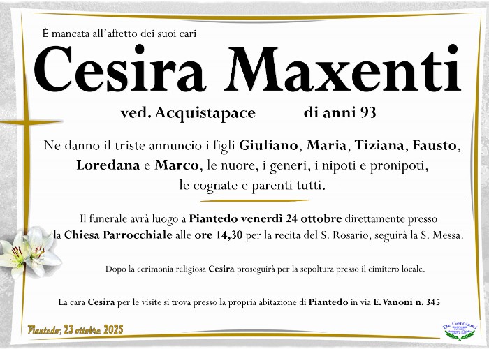 Cesira Maxenti: Immagine Elenchi