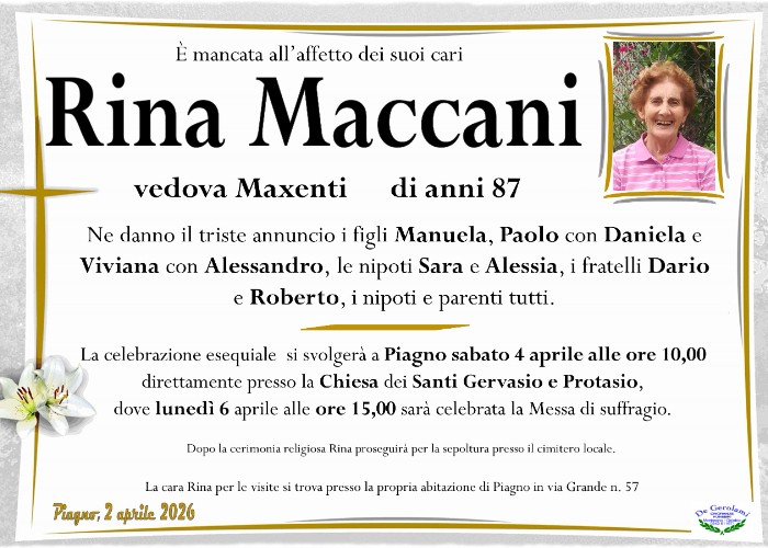 Rina Maccani: Immagine Elenchi